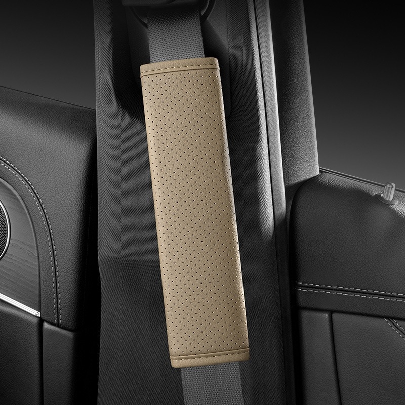 Δερμάτινο προστατευτικό ώμου ζώνης αυτοκινήτου – ανάγλυφος σχεδιασμός, προστασία από ασφυξία, 47 g, εκτυπωμένο λογότυπο