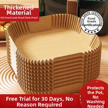 Orkaitės ir oro keptuvės kepimo popierius – aliejaus sugeriamasis, silikono danga, stačiakampis aukštos temperatūros lakštas