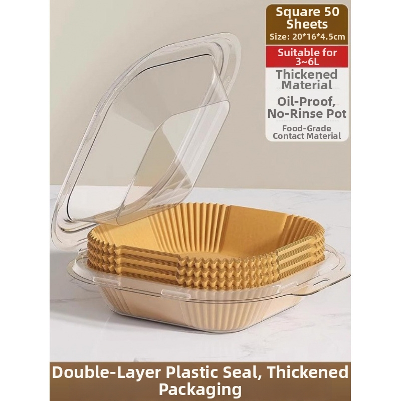 Orkaitės ir oro keptuvės kepimo popierius – aliejaus sugeriamasis, silikono danga, stačiakampis aukštos temperatūros lakštas