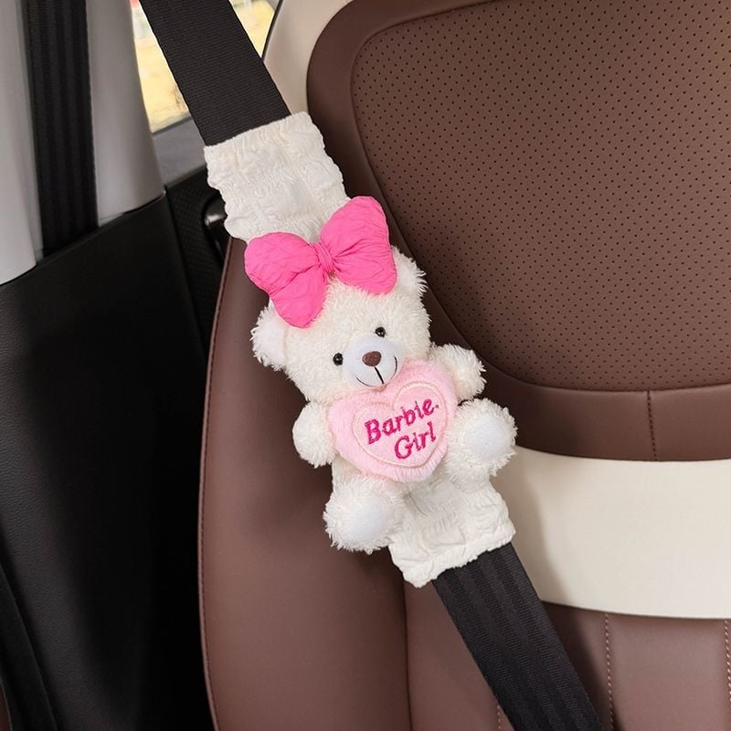 Προστατευτής ώμου ζώνης αυτοκινήτου – γλυκό σχέδιο αρκούδας, πολυεστέρας, Tirika, καταγωγή Ανχουϊ