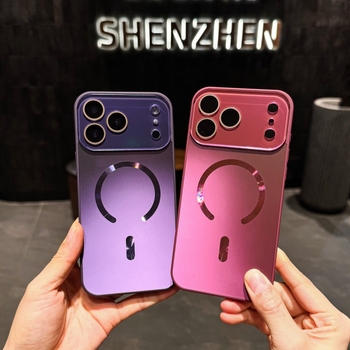 Carcasă de protecție pentru Apple, material acrilic, finisaj electroplacat, prindere magnetică, anti-derapaj, protecție la cădere