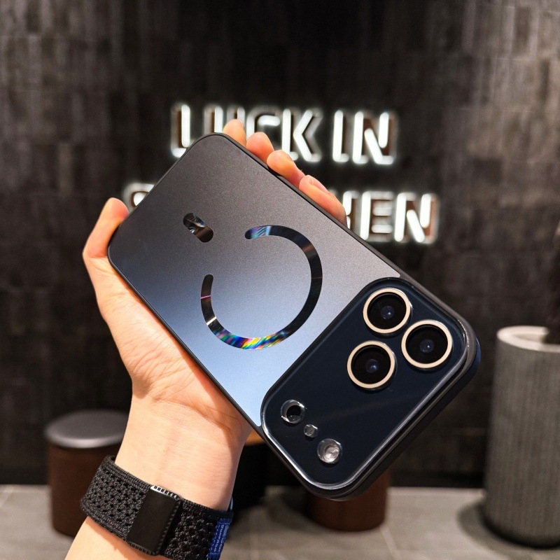 Carcasă de protecție pentru Apple, material acrilic, finisaj electroplacat, prindere magnetică, anti-derapaj, protecție la cădere