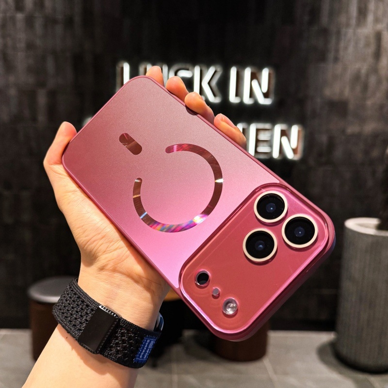 Carcasă de protecție pentru Apple, material acrilic, finisaj electroplacat, prindere magnetică, anti-derapaj, protecție la cădere