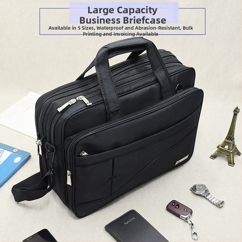 Oxford auduma biznesa portfelis, plecu/krusta soma, 5 rāvējslēdzēja nodalījumi, neilona iekšējā odere, ūdensizturīgs