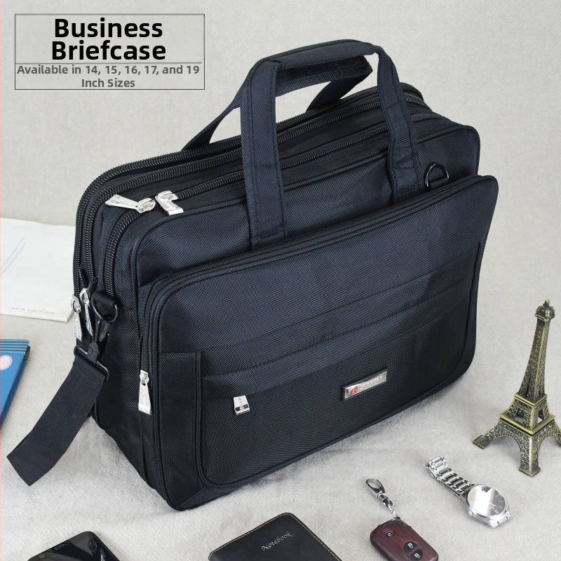 Oxford auduma biznesa portfelis, plecu/krusta soma, 5 rāvējslēdzēja nodalījumi, neilona iekšējā odere, ūdensizturīgs