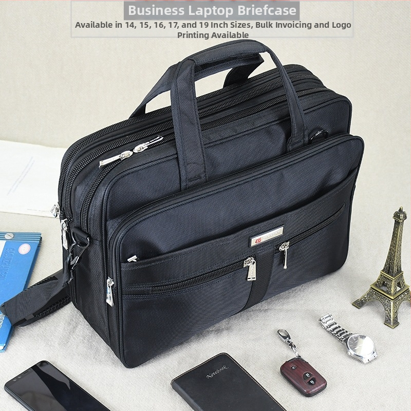 Oxford auduma biznesa portfelis, plecu/krusta soma, 5 rāvējslēdzēja nodalījumi, neilona iekšējā odere, ūdensizturīgs