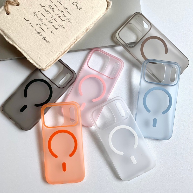 Carcasă pentru iPhone — PC transparent, finisaj mat, design magnetic (PC material, finisaj mat, magnetic, anti-cadere, anti-amprente)