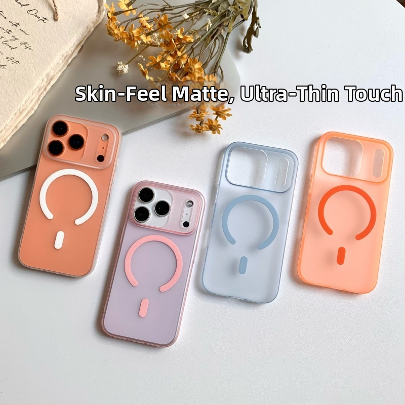 Apple iPhone vāciņš — PC materiāls, matēts dizains, caurspīdīgs magnētisks dizains (PC materiāls, matēts pārklājums, magnets, kritiena aizsardzība, pirkstu nospiedumu aizsardzība)
