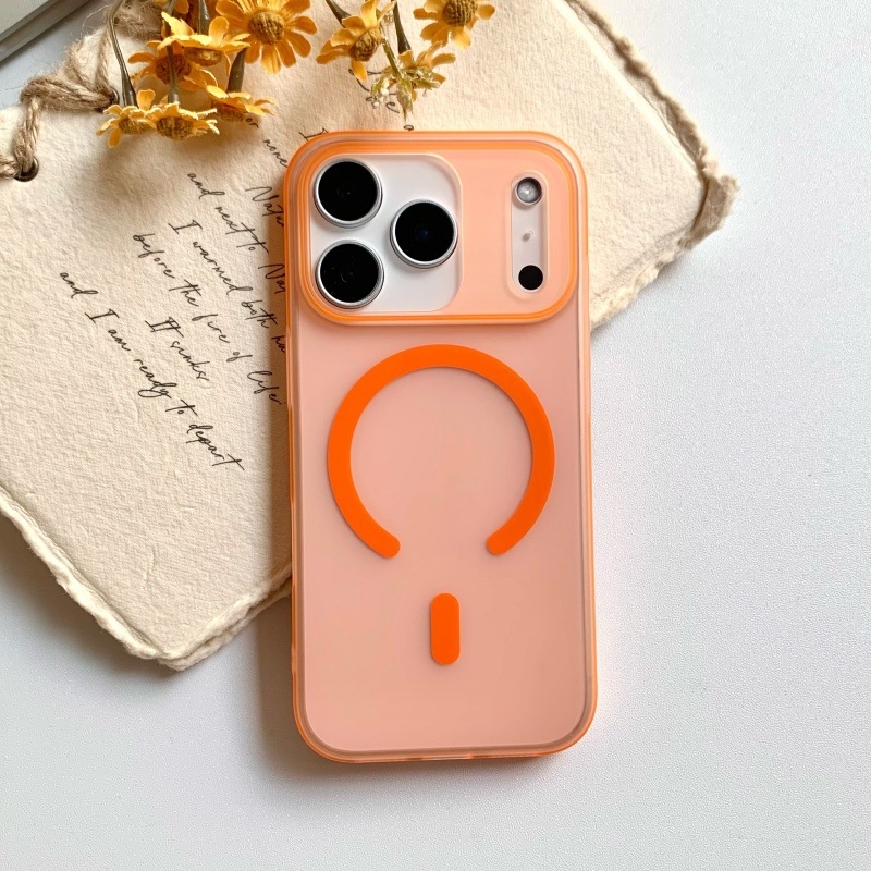 Carcasă pentru iPhone — PC transparent, finisaj mat, design magnetic (PC material, finisaj mat, magnetic, anti-cadere, anti-amprente)