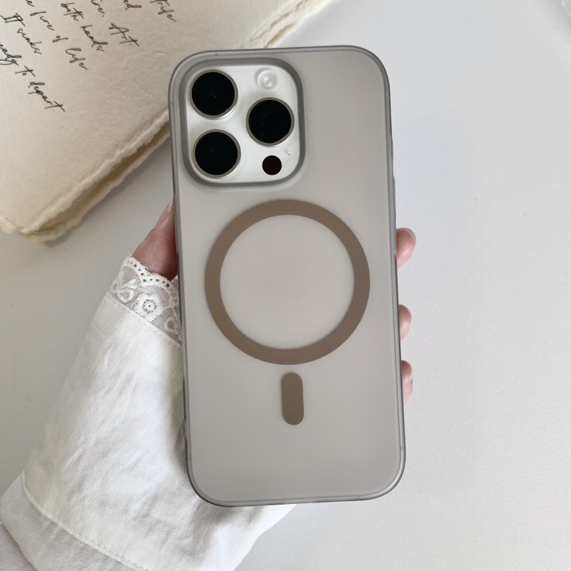 Carcasă pentru iPhone — PC transparent, finisaj mat, design magnetic (PC material, finisaj mat, magnetic, anti-cadere, anti-amprente)