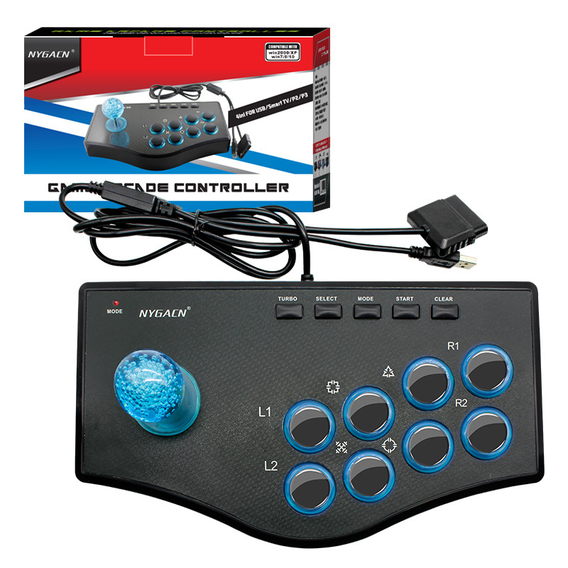 Аркадно USB джойстик за игри NYGACN Rocker – съвместим с Android и PC, вибрация, OEM настройка