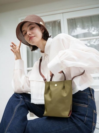 Geantă bucket din nylon cu fermoar, formă orizontală pătrată, căptușeală din bumbac, buzunar pentru documente, curea de umăr simplă, pentru uz zilnic