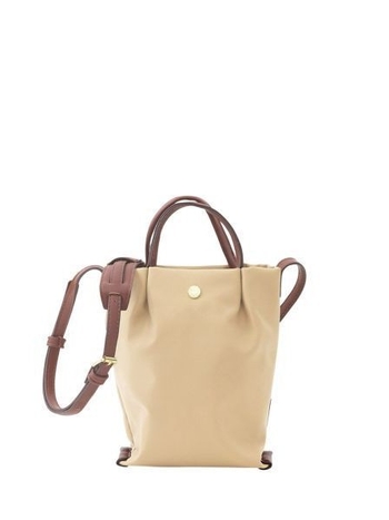 Geantă bucket din nylon cu fermoar, formă orizontală pătrată, căptușeală din bumbac, buzunar pentru documente, curea de umăr simplă, pentru uz zilnic