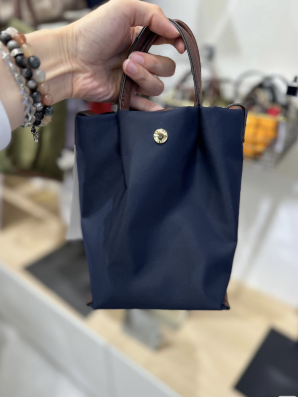 Geantă bucket din nylon cu fermoar, formă orizontală pătrată, căptușeală din bumbac, buzunar pentru documente, curea de umăr simplă, pentru uz zilnic