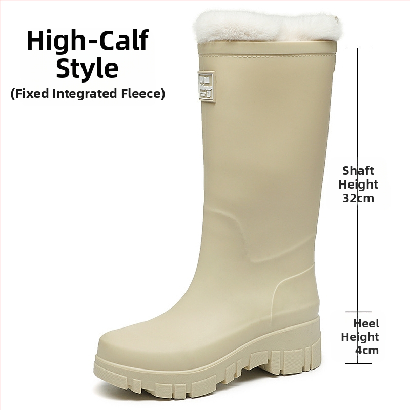 Moterų PVC lietaus batai, vidutinio aukščio, žemas kulnas 1-3 cm, slip-on uždarymas