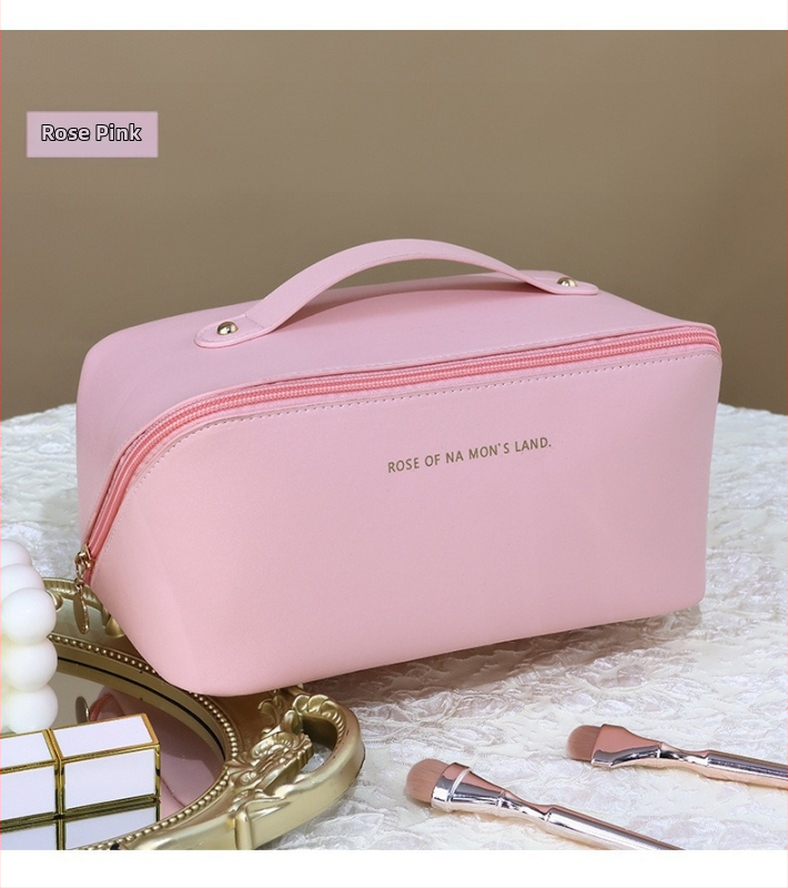 PU кожена козметична чанта с геометричен модел, закопчаване с цип, унисекс, чанта за съхранение за ежедневна употреба