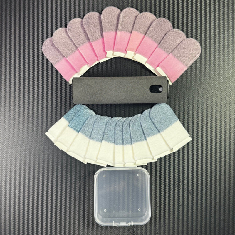 Αξεσουάρ Gaming E‑Sports για τα δάχτυλα, βελούδινη αίσθηση, αντιολισθητικά και αντιιδρωτικά, καθαριστικό οθόνης, σετ πούδρας για κινητά παιχνίδια