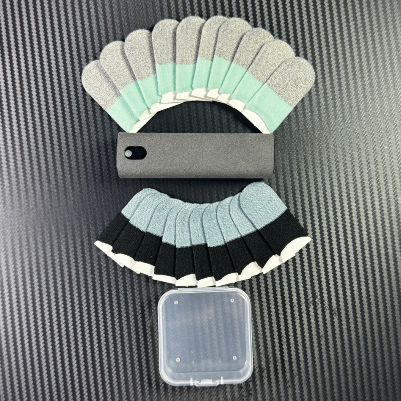 Αξεσουάρ Gaming E‑Sports για τα δάχτυλα, βελούδινη αίσθηση, αντιολισθητικά και αντιιδρωτικά, καθαριστικό οθόνης, σετ πούδρας για κινητά παιχνίδια