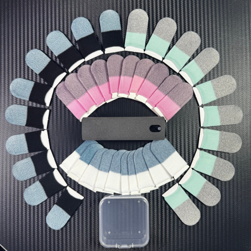 Αξεσουάρ Gaming E‑Sports για τα δάχτυλα, βελούδινη αίσθηση, αντιολισθητικά και αντιιδρωτικά, καθαριστικό οθόνης, σετ πούδρας για κινητά παιχνίδια