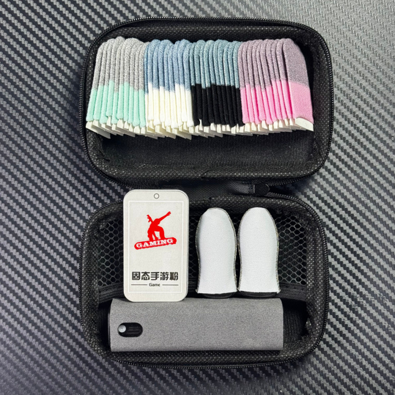 Αξεσουάρ Gaming E‑Sports για τα δάχτυλα, βελούδινη αίσθηση, αντιολισθητικά και αντιιδρωτικά, καθαριστικό οθόνης, σετ πούδρας για κινητά παιχνίδια
