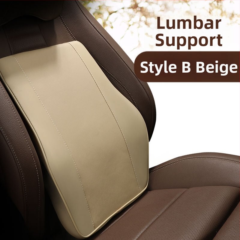 Auto galvas balsts un jostas atbalsts ar memory foam — Mākslīgā āda, Visu sezonu, Piemērots visiem automobiļiem, Vienkāršs stils