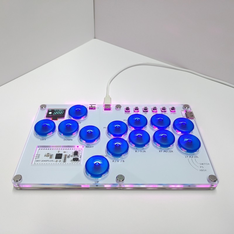 SKY2040 arcade harci billentyűzet – USB csatlakozás, akril szerkezet, SOCD támogatás