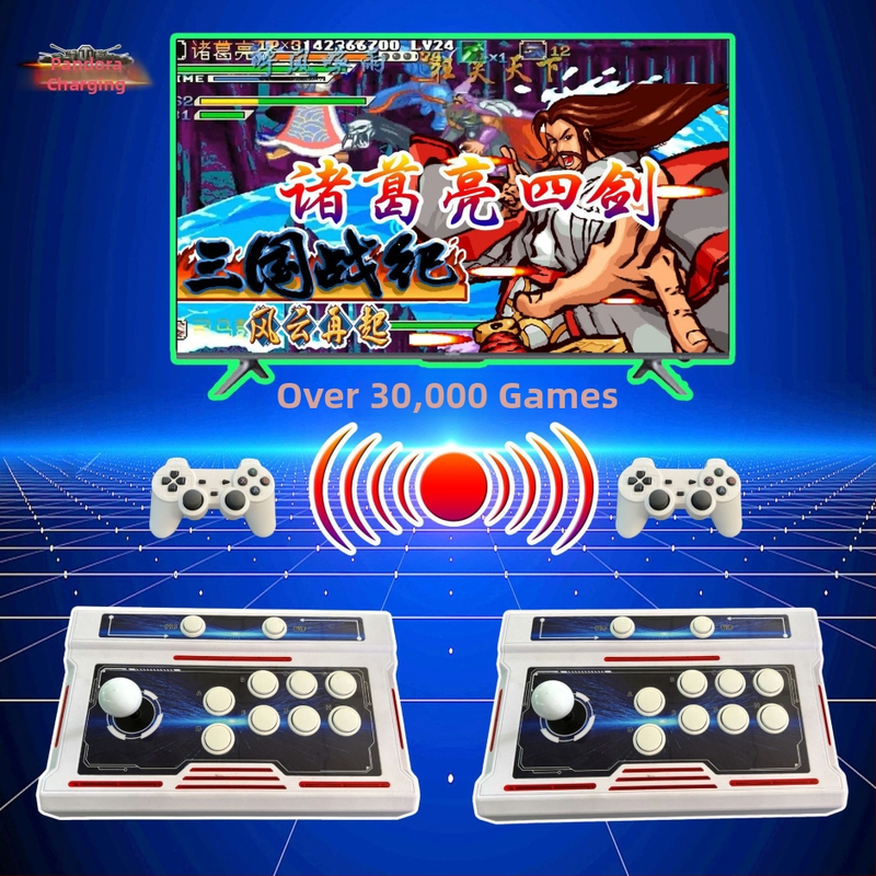 Nostalgiska televīzijas spēļu konsole diviem spēlētājiem ar oriģinālo programmatūru, 16GB atmiņa, bezvadu un vada kontrolleri, modelis SST01