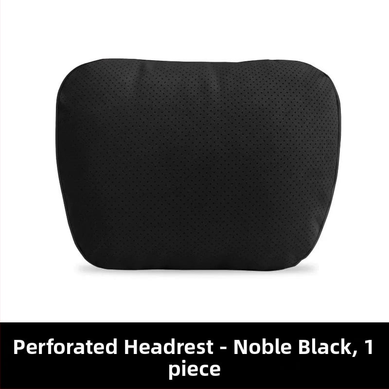 Automobiļu galvas balsts un jostas spilvens — velūra materiāls, dabisko šķiedru pildījums, universāla automašīnu saderība, pielāgojams, vissezonu lietošanai