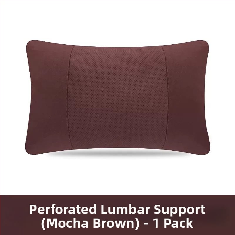 Automobiļu galvas balsts un jostas spilvens — velūra materiāls, dabisko šķiedru pildījums, universāla automašīnu saderība, pielāgojams, vissezonu lietošanai