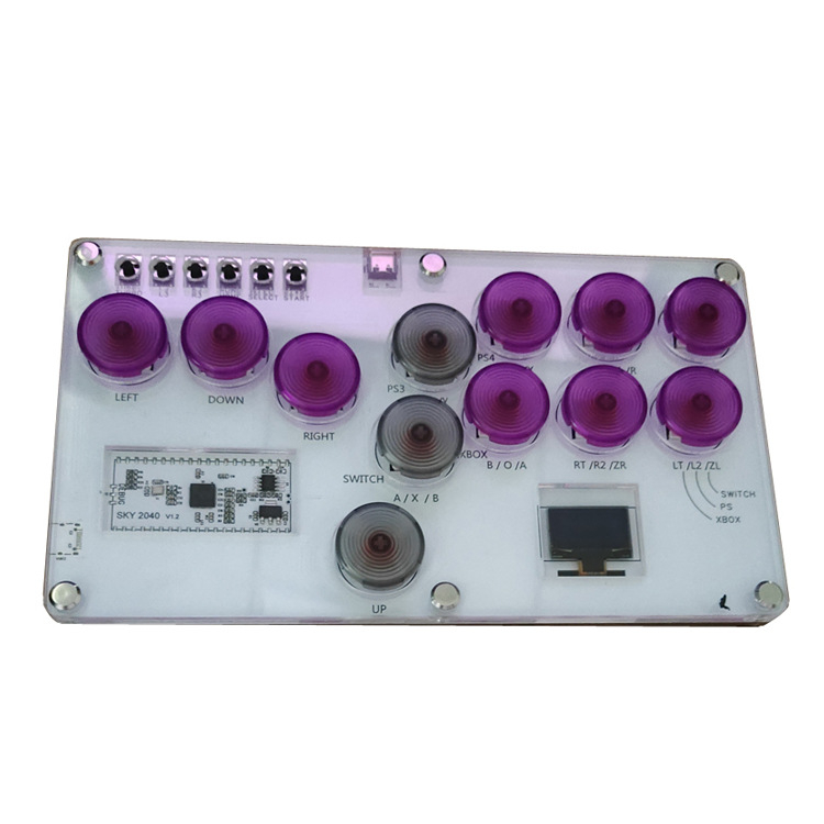 HITBOX borbena tipkovnica USB arkadni joystick — akril, visoka preciznost, kompatibilno sa Switch, PC, Android i PS4