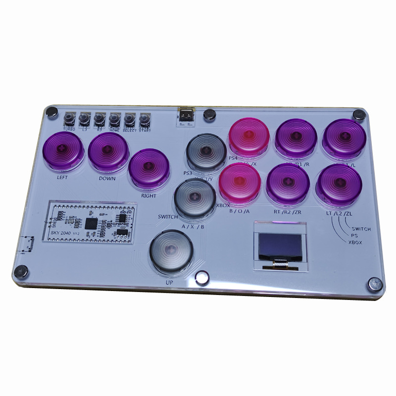 HITBOX borbena tipkovnica USB arkadni joystick — akril, visoka preciznost, kompatibilno sa Switch, PC, Android i PS4