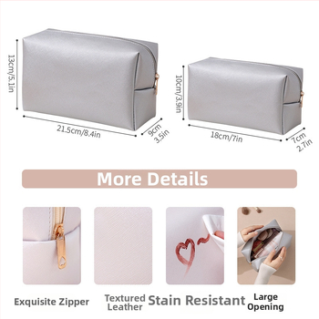 JR PU козметична чанта, голям капацитет, водоустойчива, ултралека, ръчна за пътуване
