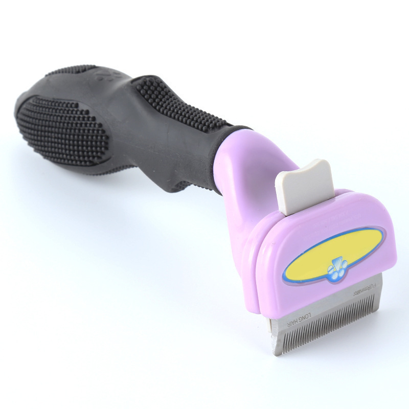 Rozsdamentes acélból készült kutya-gazdi fésű-kefe kombinált eszköz ápolásra és tisztításra