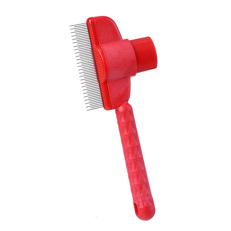 Rozsdamentes acélból készült kutya-gazdi fésű-kefe kombinált eszköz ápolásra és tisztításra