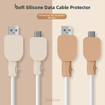 Universālais silikona aizsargs uzlādes kabelim, saderīgs ar Vivo/Xiaomi/Oppo/Huawei – izturīgs pret lūzumiem, vienkāršs vērpšanas dizains