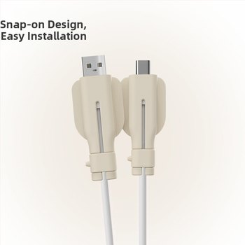 Universālais silikona aizsargs uzlādes kabelim, saderīgs ar Vivo/Xiaomi/Oppo/Huawei – izturīgs pret lūzumiem, vienkāršs vērpšanas dizains