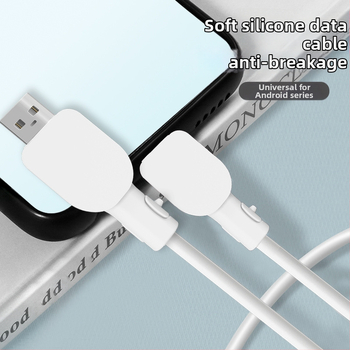 Universālais silikona aizsargs uzlādes kabelim, saderīgs ar Vivo/Xiaomi/Oppo/Huawei – izturīgs pret lūzumiem, vienkāršs vērpšanas dizains