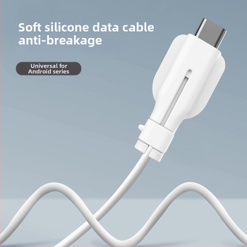 Universālais silikona aizsargs uzlādes kabelim, saderīgs ar Vivo/Xiaomi/Oppo/Huawei – izturīgs pret lūzumiem, vienkāršs vērpšanas dizains