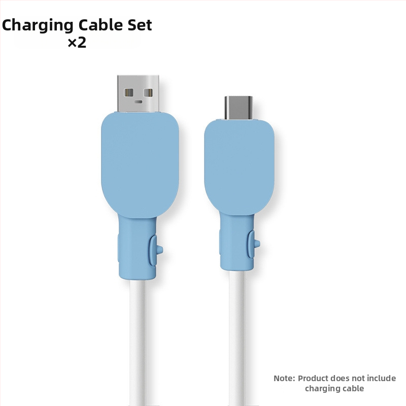 Universālais silikona aizsargs uzlādes kabelim, saderīgs ar Vivo/Xiaomi/Oppo/Huawei – izturīgs pret lūzumiem, vienkāršs vērpšanas dizains