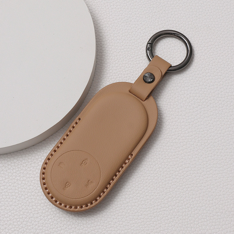 Калъф за ключ за AITO Huawei Qijie M9/M7/M5 — пълно покритие, кожен защитен корпус и ключодържател