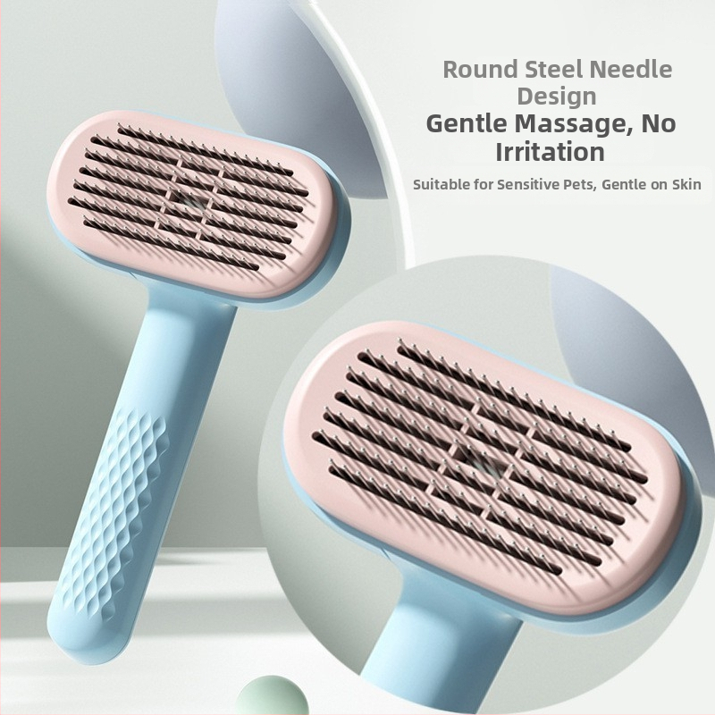 Četka na starostlivosť o domáce zvieratá s ihličkovým hrebeňom – pre mačky a psy, materiál PP + nerezová oceľ, značka Pet dog