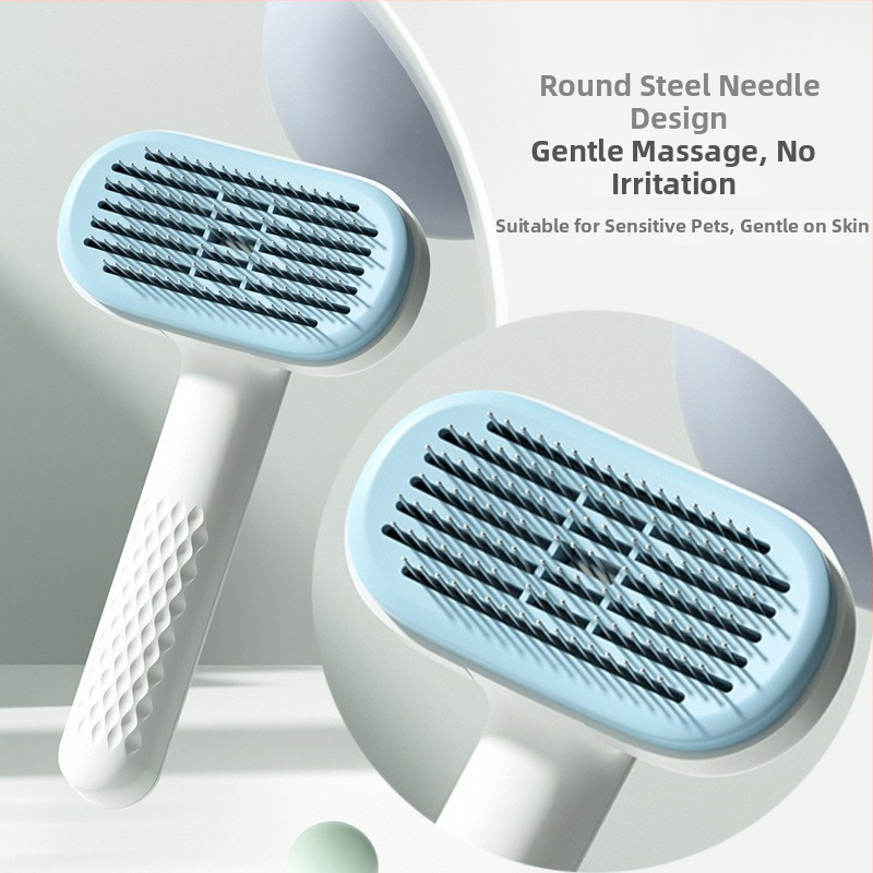 Četka na starostlivosť o domáce zvieratá s ihličkovým hrebeňom – pre mačky a psy, materiál PP + nerezová oceľ, značka Pet dog