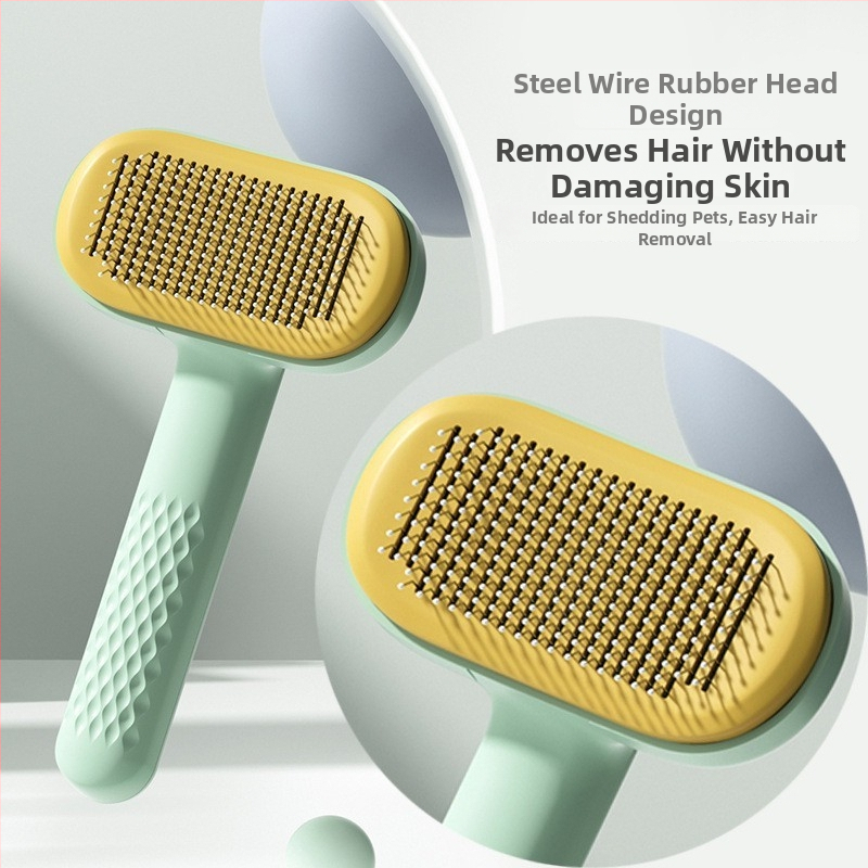 Četka na starostlivosť o domáce zvieratá s ihličkovým hrebeňom – pre mačky a psy, materiál PP + nerezová oceľ, značka Pet dog