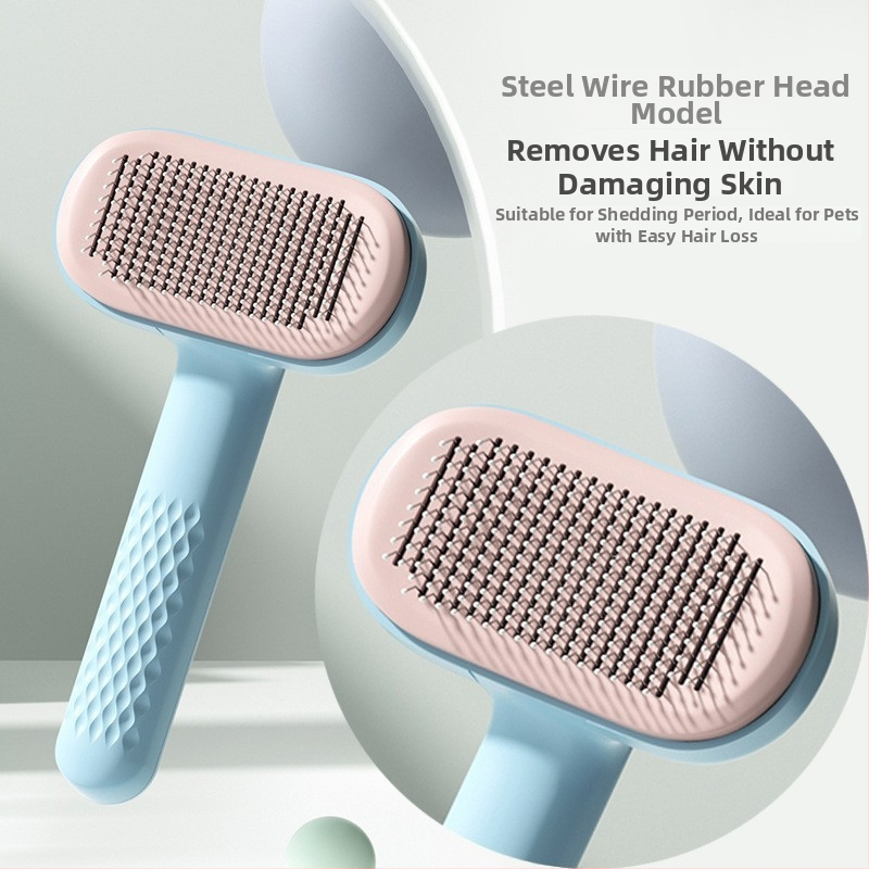 Četka na starostlivosť o domáce zvieratá s ihličkovým hrebeňom – pre mačky a psy, materiál PP + nerezová oceľ, značka Pet dog