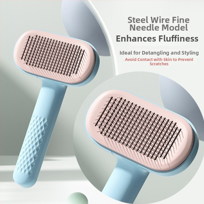 Četka na starostlivosť o domáce zvieratá s ihličkovým hrebeňom – pre mačky a psy, materiál PP + nerezová oceľ, značka Pet dog