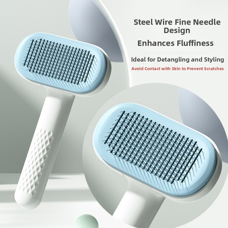 Četka na starostlivosť o domáce zvieratá s ihličkovým hrebeňom – pre mačky a psy, materiál PP + nerezová oceľ, značka Pet dog