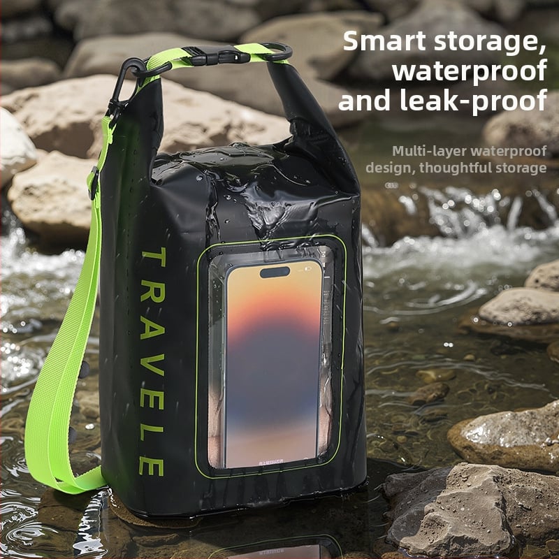 Водоустойчива чанта през рамо за открито – PVC мрежеста материя, EVA подплата, унисекс