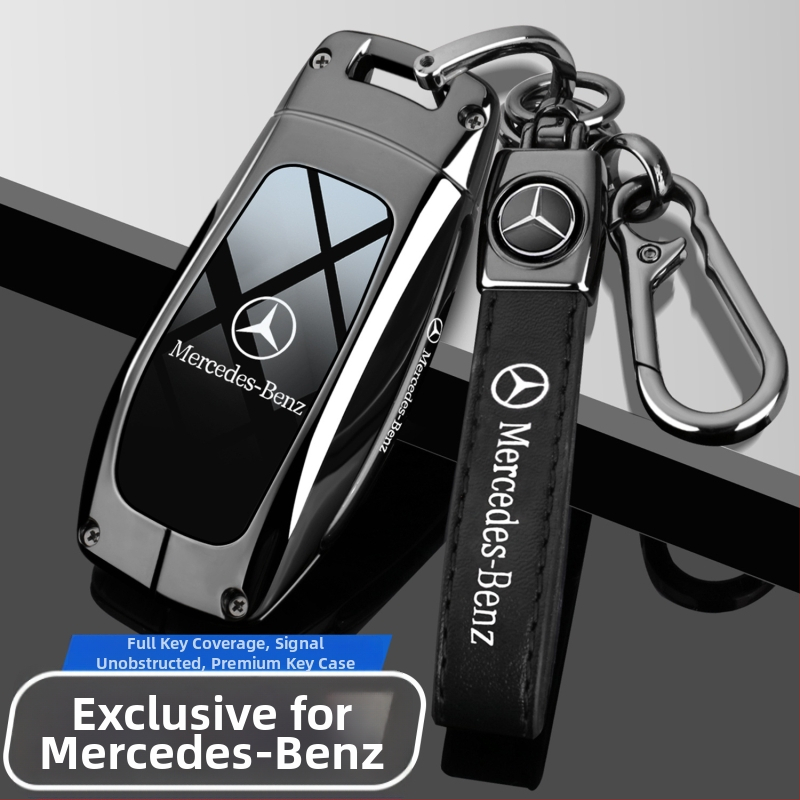 Obal na kľúč Mercedes-Benz pre C260L, E300L, GLC, A200L, GLB – zinková zliatina, prémiový štýl