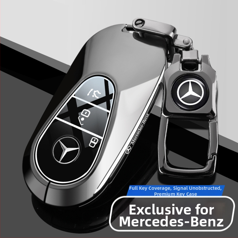 Obal na kľúč Mercedes-Benz pre C260L, E300L, GLC, A200L, GLB – zinková zliatina, prémiový štýl