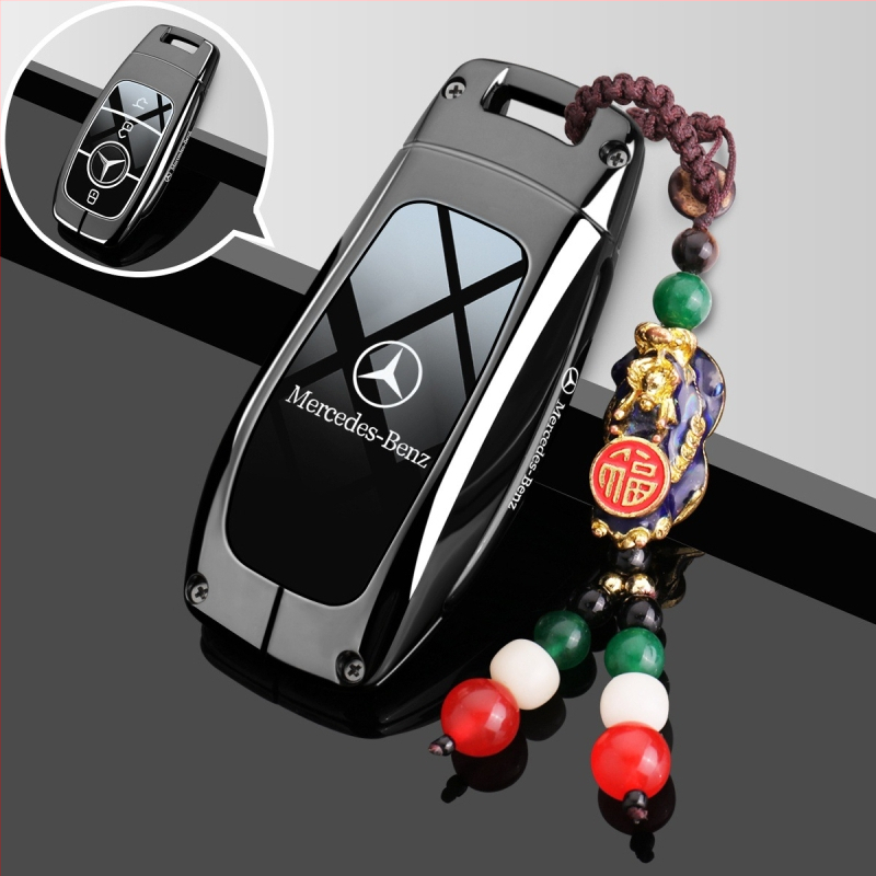 Obal na kľúč Mercedes-Benz pre C260L, E300L, GLC, A200L, GLB – zinková zliatina, prémiový štýl